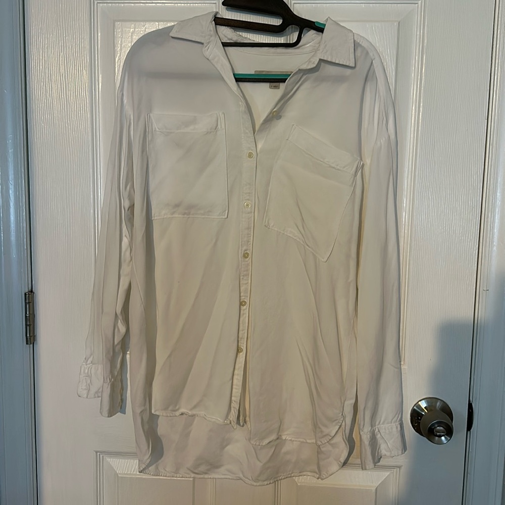 NWOT LOFT Oversized White Shirt